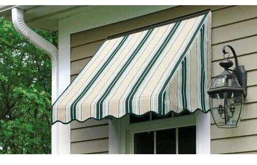 PVC Designer Window Awning, for Homes, Offices, Clubs Hotels, Pattern : Striped