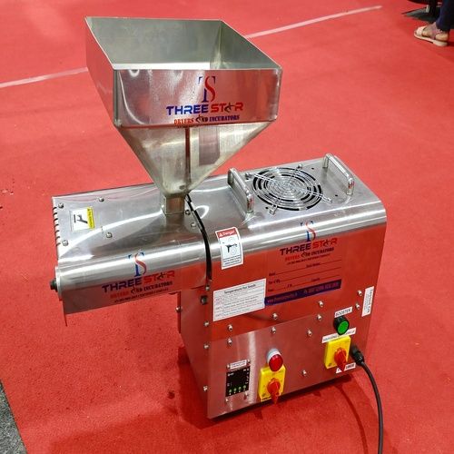 Polished Stainless Steel Electric mini expeller, for Soybean Oil, Peanut Oil, Sunflower Oil, Coconut Oil