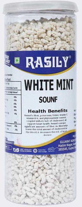 Rasily Round White Mint Saunf Mukhwas, Feature : Sweet Taste