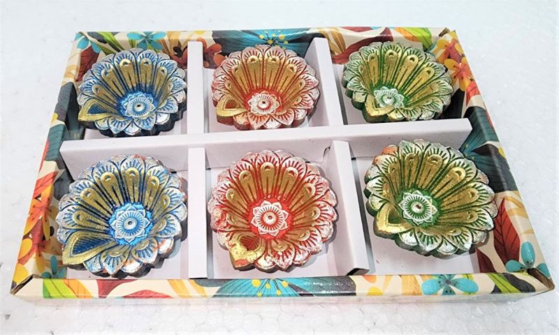 Multicolour Ecd-19e 6 Pcs Diya Box, For Diwali, Festival, Feature : Effective