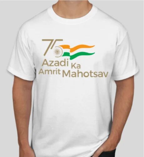 Azadi Ka Amrit Mahotsav T-Shirt, Size : L, XXL, XXXL