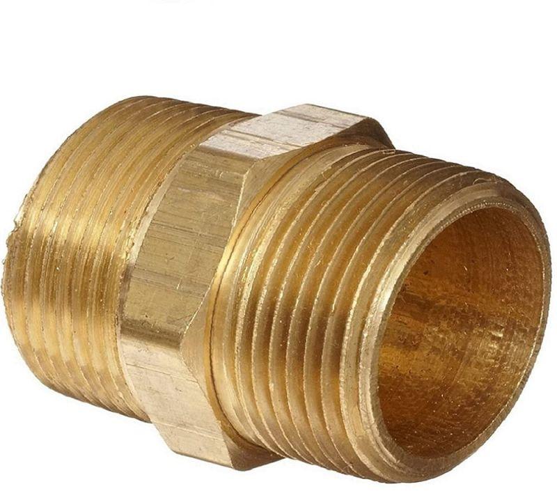 Coated Brass Hex Nipple, Size : Customised