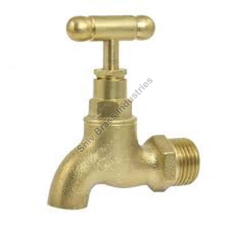 Golden Polished Brass Bib Cock, for Kitchen, Bathroom, Size : Customised