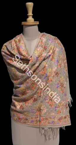  Wool Printed Kashmiri Shawl, Size : Free