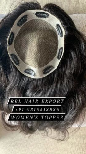 Womens Human Hair Topper Wig, Hair Grade : 14A
