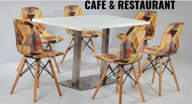 Rectangular Polished Glass Cafeteria Table & Chair, Feature : Easy To Place, Quality Tested