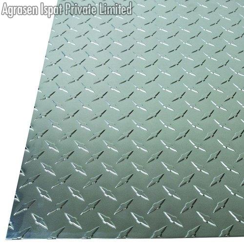 Agrasen Stainless Steel Chequered Sheets, Color : Grey