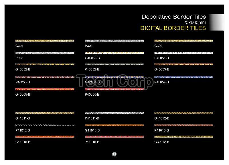 Printed 20x600mm Digital Border Tiles, Feature : Acid Resistant, Heat Resistant