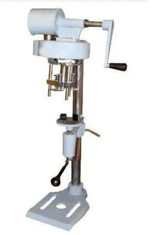 Electric Mild Steel Bottle Cap Sealing Machine, Capacity : 0-500 pouch per hour