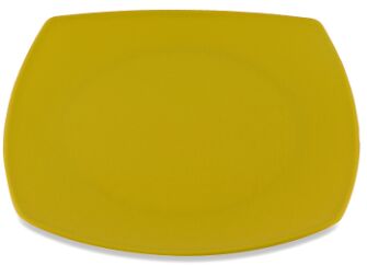 Polished YLWSQFPP6 Ceramic Square Plate, Color : Yellow