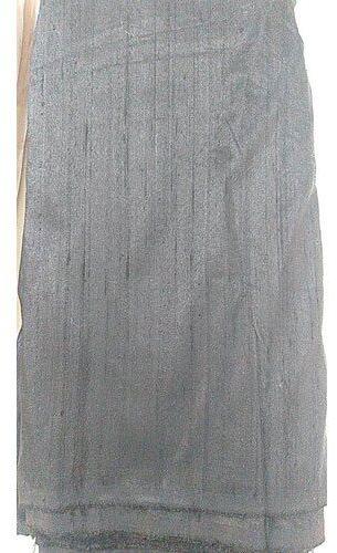 Plain Raw Silk Fabric, Color : Gray 
