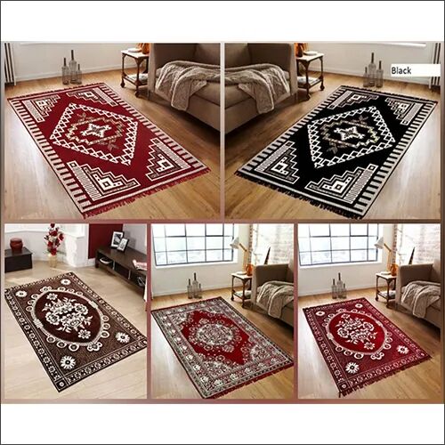 Cotton Embroidered Floor Carpet, for Home, Office, Hotels, Style : Modern