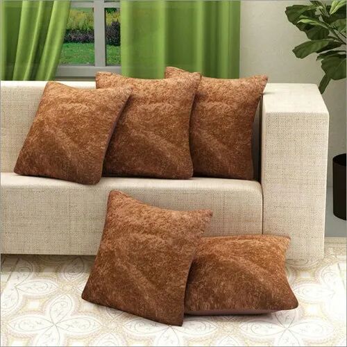 Square Velvets Fabric Plain Designer Cushion, for Hotel, Home, Decorative, Style : Zipper