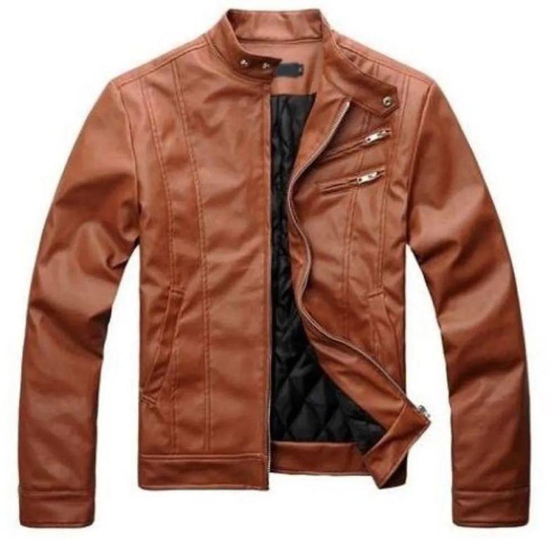 Men Leather Jacket, Size : Medium