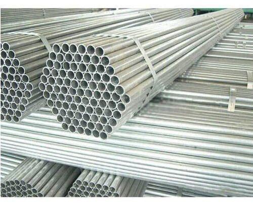 Galvanized Mild Steel Scaffolding Pipes, Color : Silver