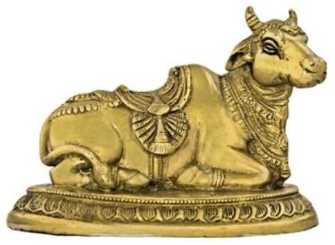 Brass Nandi Statue, for Interior Decor