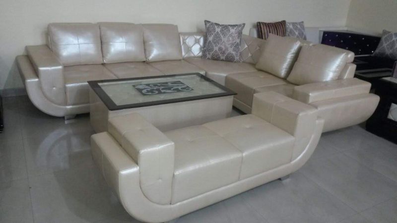 L-Shape Wooden Modern Sofa set