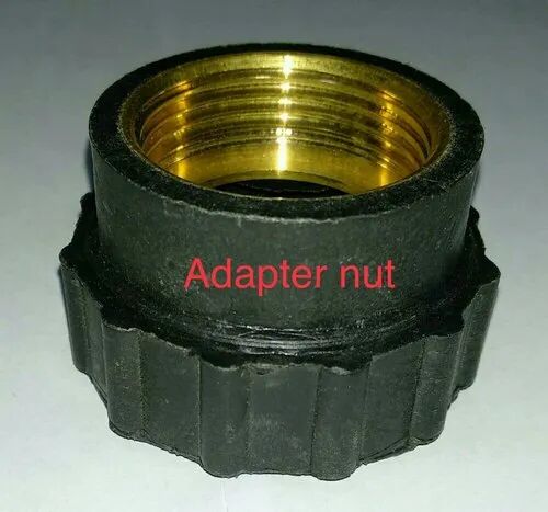 Round Adapter Brass Nut, Color : black