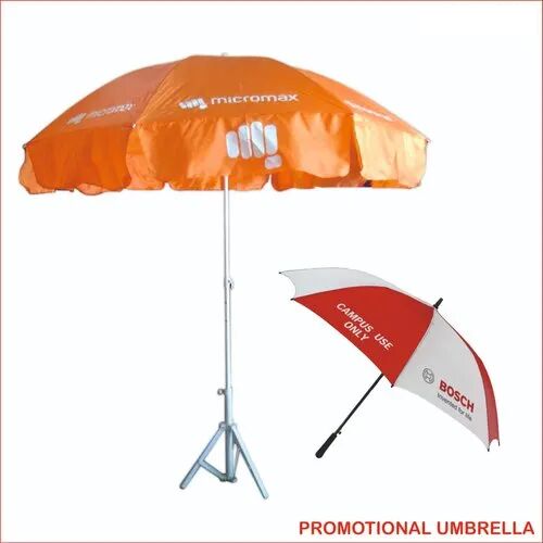 Blue Polyester Plain Promotional Umbrella, Size : 6 Ft Diameter