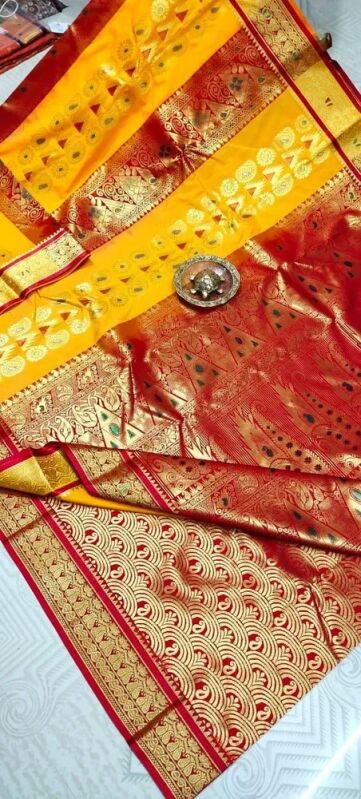 Kanjivaram Silk Saree, Occasion : Bridal Wear