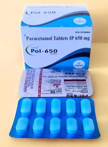 Paracetamol Tablets, for Headache, Packaging Size : 10*10Tablet