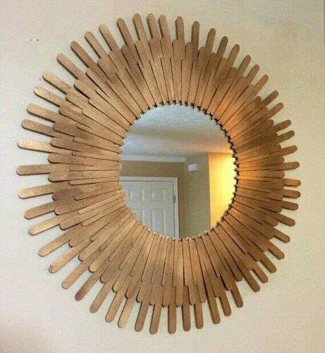 Wooden Designer Mirror, Size : 18 inc