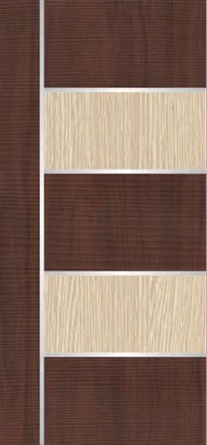 Polished Hardwood Steel Beeding Doors, Color : Brown