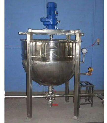 Stainless Steel SS Steam Jacketed Kettle, Capacity : 500 LTR