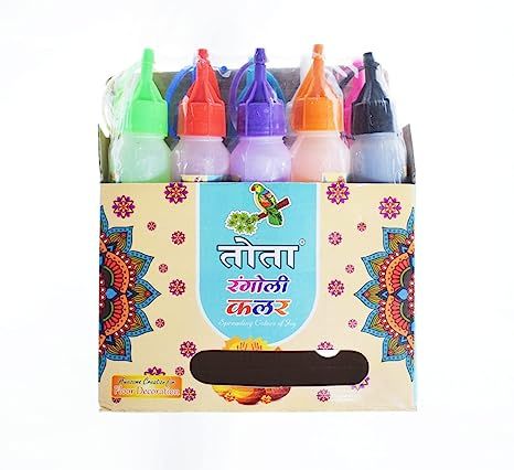 Rangoli Colour Powder Bottles Kolam Rangoli Powder for Floor
