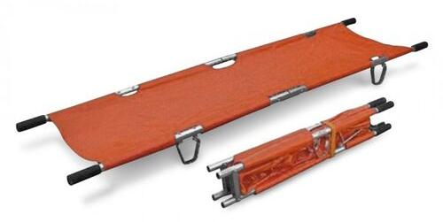 Manual Metal Double Fold Stretcher, for Clinic, Hospital, Loading Capacity : 0-50Kg