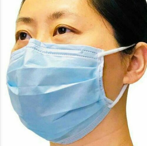 Cotton Disposable Face Mask, for Clinic, Hospital, Laboratory, Color : Blue