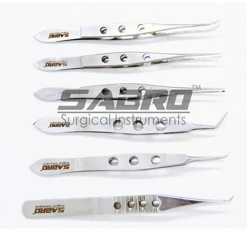 Galvanized Stainless Steel Sabro Hair Transplant Forceps, for Hospital