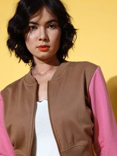 Aasi Crop Jacket, Color : Beige