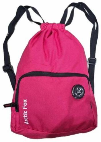 HI-PICK Printed Polyester Drawstring Backpack Bag, Color : Red