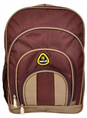 Red & Brown School Bag