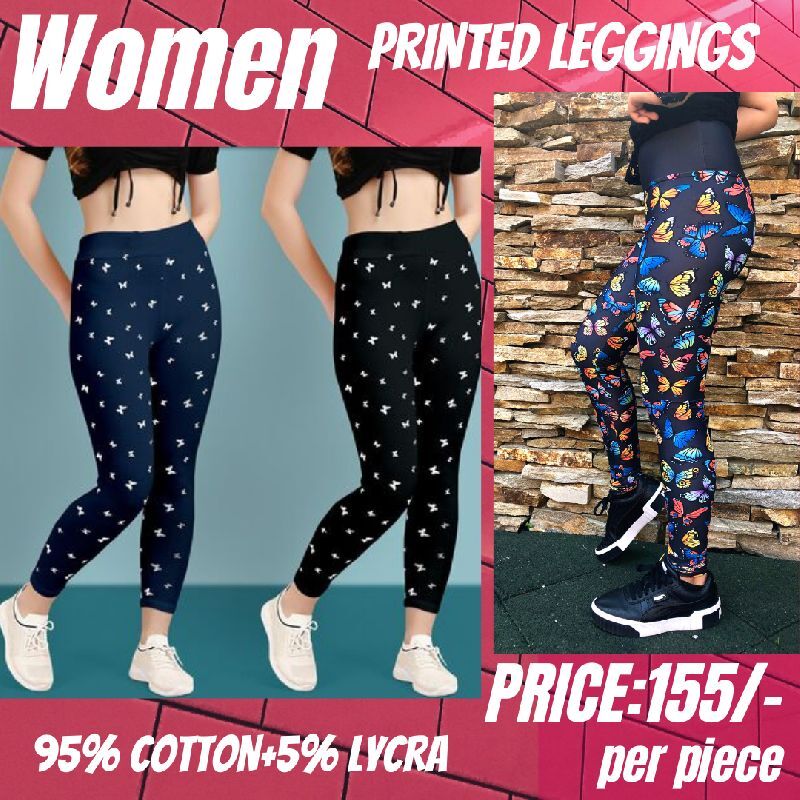 cotton + lycra printed leggings, Age Group : Adults, Gender : Ladies at Rs  155 / piece in Tirupur