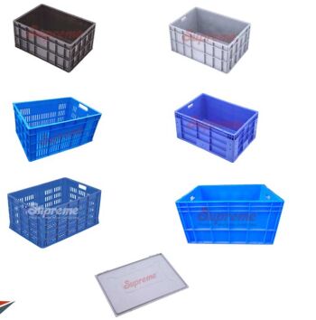 Rectangular Plastic Jumbo Crates, for Fruits, Packing Vegetables, Storage