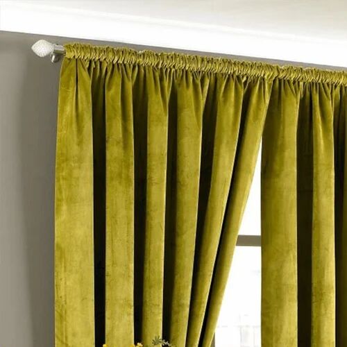 Plain Velvet Curtain, Color : Yellow