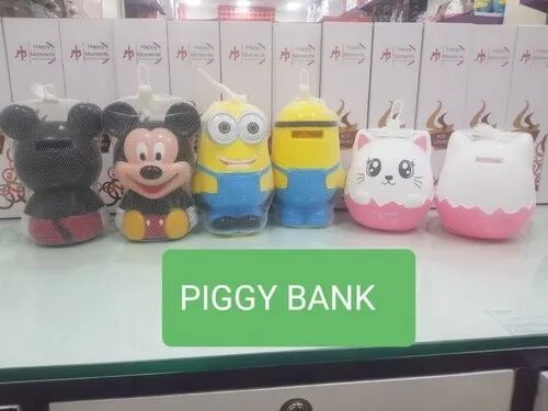 Plastic Piggy Bank, Color : Multi
