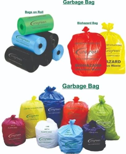 Standard Plastic Compostable Garbage Bags, Technics : Machine Made