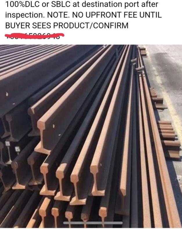 Bar Iron used rail, for Melting, Recycling, Form : Solid
