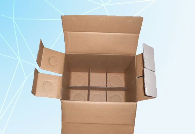 Bottle Packaging Kraft Corrugated Box, Size : Customised