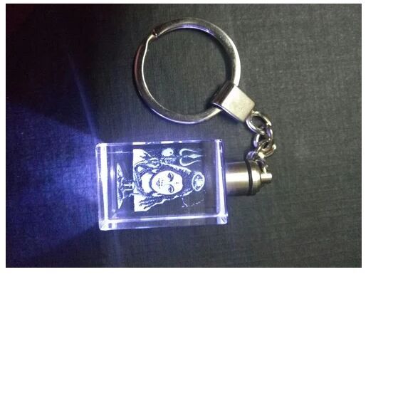 Aadya Crystal Engraved LED Crystal Keychain
