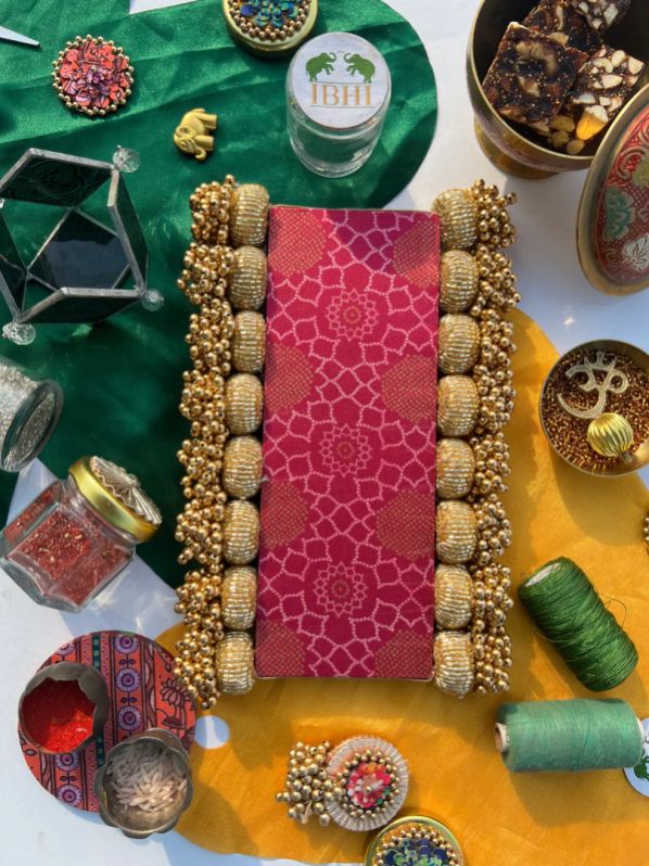 Rosie Rani Bandhej Royal Jaal Intense Ajrakh Micro Bling Masakali Rangoli