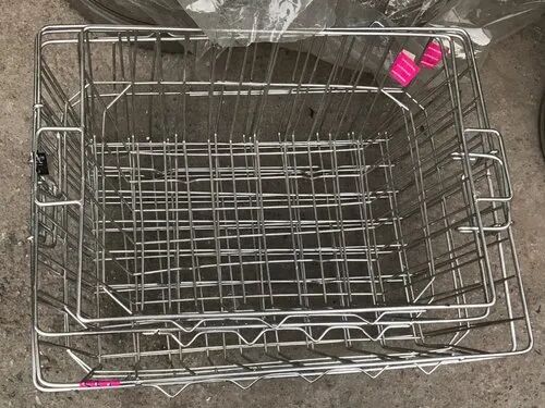 Rectangular Stainless Steel Kitchen Basket, Color : Silver