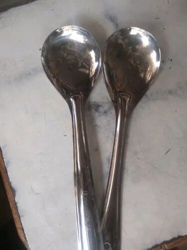 Steel Serving Spoon, Color : Silver