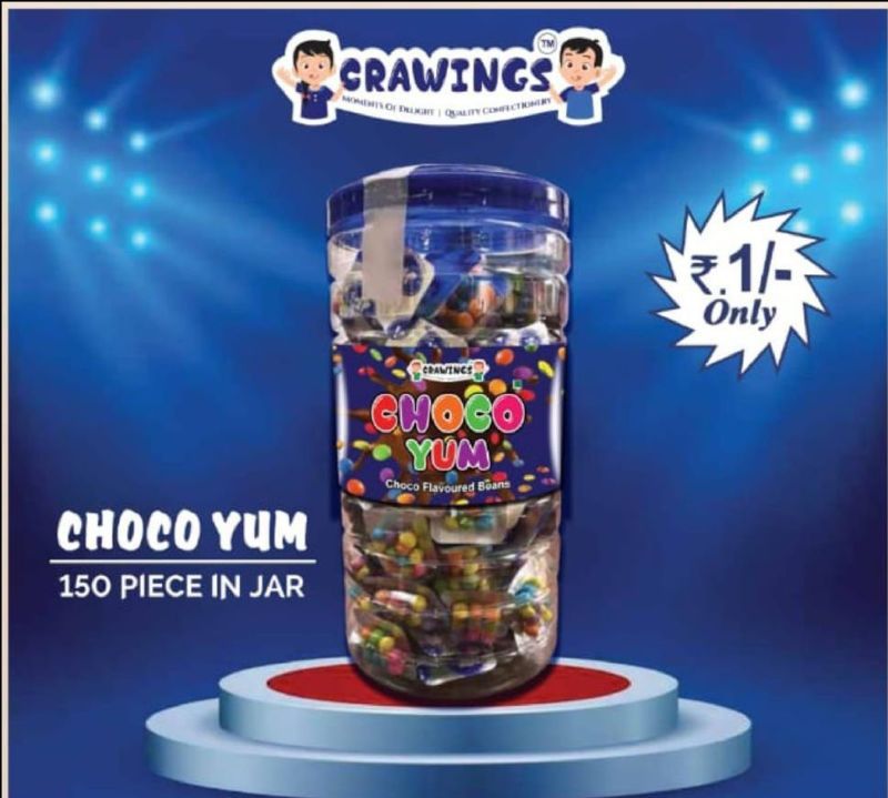 Crawings Choco Yum Choco Beans, Packaging Type : Plastic Box