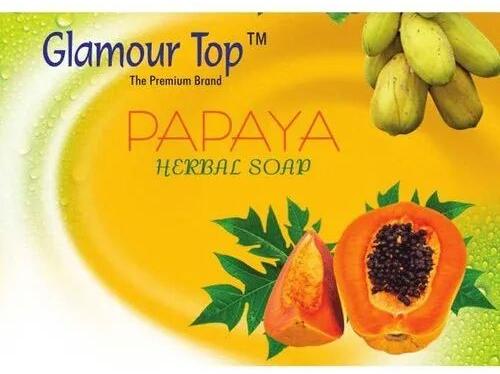 Glamour Top Papaya Herbal Soap, Packaging Type : Box