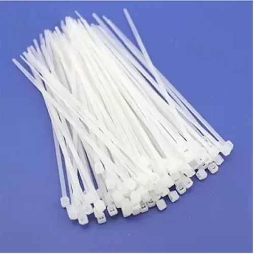 Polished White Nylon Cable Ties, Length : 100-450mm