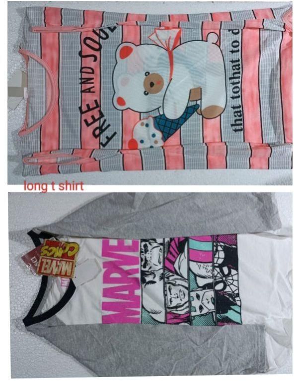 Imported Second Hand One Time Use Ladies Long T Shirt